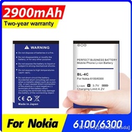 2900mah Replacement Bl-4c Bl4c Cell Phone Battery for Nokia 6100 6125 6136 6170 6300 7705 7200 7270 8208 Bl 4c Bateria adwqeasasda