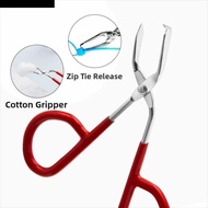 MXFASHION Cable Tie Opener, Silicone Handle Stainless Steel Zip Tie Remover, Zip Tie Tool Compact Be