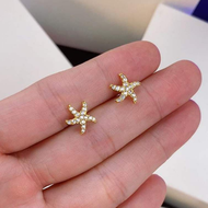 Bông tai nữ mạ vàng Kiểu Sao Biển đính Đá ( 01 Đôi) 17r Ms 14.12