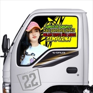 ELF Truck Side Window Sticker One Way Two ELF Truck Sticker Decal Store Code 06