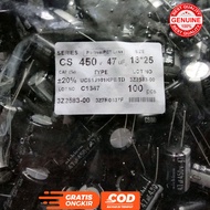 ELCO 47UF 450V ELKO CAPACITOR 47 UF 450 NICHICON LONG LEGVOLT