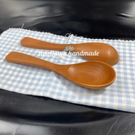 Concave wooden spoon - Wooden porridge spoon - Wooden soup spoon