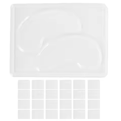25pcs Transparent DIY Eye Mask Mold Portable Reusable Eye Mask Patch Tray Plate Set