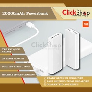 [100% Authentic] Xiaomi Powerbank 20000mAh Power bank Xiaomi 20000mAh Gen 3 USB C