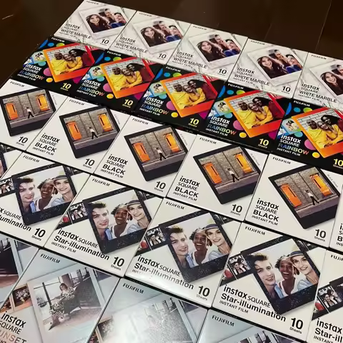 Fujifilm Instax Square / Black White Marble Frame Film Photo Paper 10/20/30/40/50 Sheets For SQ10 SQ