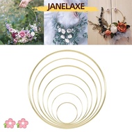 JANELAXE932JN 1/2/4Pcs Gold Metal Ring Hoop,|Home Decoration Flower Garland Holder Handmade Hoop Rin