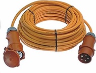 as - Schwabe High Current Extension Cable 25 m H07BQ-F 5G2.5 - CEE Phase Reversing Plug - 400 V, 16 