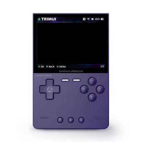 Trimui Brick Handheld Game Console 3.2'' IPS Screen Linux System Trimui UI Metal Back Panel Key LED 
