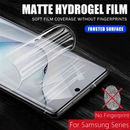 Full cover matte hydrogel film for Samsung Galaxy Note 8 9 10 20 note20 S8 S9 S10 S20 FE note10 S21 Plus Ultra Z Flip note10+ s20fe S20+ S9+ S21+ 5G 4G frosted soft hydrogel film screen protector, Not Tempered Glass