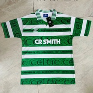 95-97 KET Home Green and White Retro Football Jersey S-XXL Short Sleeve High-Quality Sports Jersey A