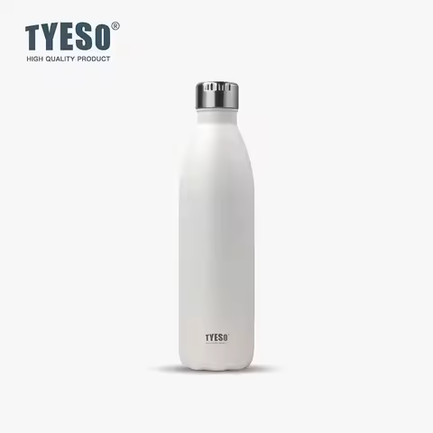 Tyeso 750ml Cola-Shaped Sports Water Bottle Vacuum Insulated Stainless Steel Thermal Cup Portable Bi