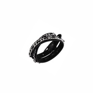 Punk Star Chains Gothic Bracelet Bangle Rock Cuff Bracelet Chains Black Studded Faux Leather Bracele