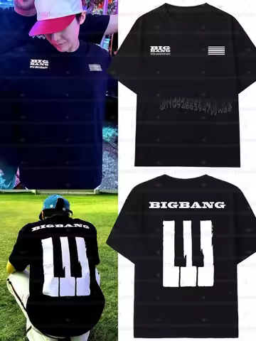 Bigbang 20th Anniversary Concert T-Shirt G-Dragon fans Short Sleeve Unisex women Breathable Sweat Ab