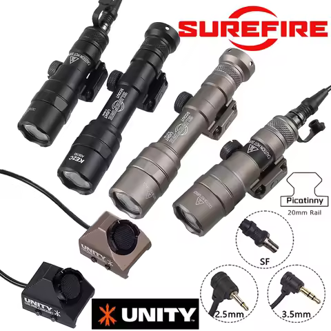 20mm Rail Surefire M300B M300C M600B M600C Flashlight With SF UNITY ModButton Pressure Remote Switch