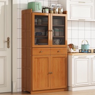 HY-D Solid Wood Sideboard Simple Cupboard Home Kitchen Old-Fashioned Food Cupboard Cupboard Wall-Mounted Large Capacity