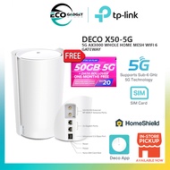 TP-Link Deco X50-5G 5G AX3000 Whole Home Mesh WiFi 6 Gateway Ultra-Fast Broadband Connection FREE 50