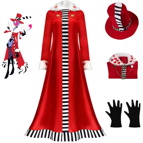Fantasy Valentino Cosplay Costumes Anime Hazbin Hotel Women Dress Glove Cosplay Costumes Anime Hazbi