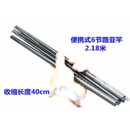 DIY Export 2.18m 6-Section Carbon Lure Rod Blank with Cross Carbon Cloth, Solid Tip
