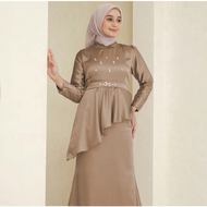 HEGAR STORE Jamila Dress Satin Baju Kondangan Pesta Kekinian Elegan 2024