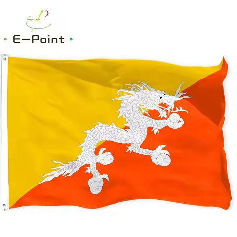 Bhutan National Country Flag 2ft*3ft (60*90cm) 3ft*5ft (90*150cm) Size Christmas Decorations for Hom