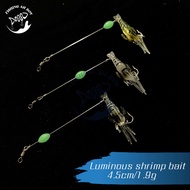 🔥Ready Stock🔥3pcs Siakap Killer Silicone Udang Casting (4.5cm/1.9g)| Shrimp Bait Soft Plastic Lumino