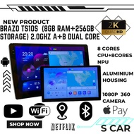 BRAZO 9''10'' TS10S IN-CELLScreen Android Car GPS Player(8GB Ram+256GB Storage)AHD 5G WIFI 4G Sim 20