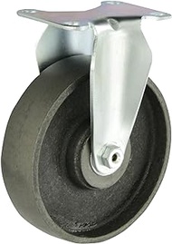 Albion 02 Series 5" Diameter Cast Iron Wheel Light Duty Institutional Rigid Caster, Straight Roller Bearing, 3-5/8" Length X 2-1/2" Width Plate, 325lbs Capacity (Pack of 4)