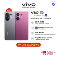 Online Exclusive l vivo V60 5G 16*GB+256GB 50MP ZEISS Super Telephoto Camera 6500mAh BlueVolt Batter