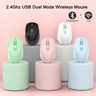 USB Bluetooth 2.4G Wireless Mouse Rechargeable 5.2 USB Dual Mode for Desktop PC Computers Notebook Laptop Mice Gaming Mouse