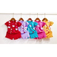BABY T SHIRT 7-18 KG Girl Clothes Sets Suits Summer Baby Toddler Short Sleeve Kids Shorts baju baby 