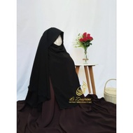 Maryam Full Chiffon Veil with Continuous Bangs from Purdah Veil Veil Bridal Muslim