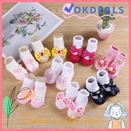 OKDEALS Striped Lace Trim Socks, Cotton High-quality Baby Socks, Cute Bow Knot 0-6 Months Summer Ank
