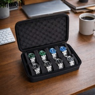 QQMALL Watch Storage Box, Hard Shell 8/ 15 Slot Watch Display Box, Case Box Black Shockproof Anti Sc