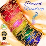 Raindrop Bangles | Rain Drop Bangles | Glass Bangles | New Indian Bangles | Peacock Raindrop Bangles