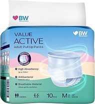 BW Value Active Pull up Adult Diaper Pants (2, Medium)
