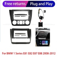 For BMW 1 Series E81 E82 E87 E88 2008-2012 Car Radio Fascias Installation Dash Frame 2 Din Panel DVD