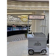 Influencer Mobile Coffee Cart Outdoor Stall Trolley Commercial Dessert Vending Cart Night Market Sna