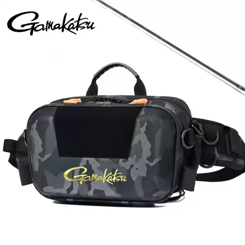 Gamakatsu Fishing Waist Bag Waterproof Multifunctional Tackle Storage Fanny Pack Outdoor Angling Cro