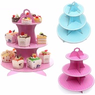 3-Tier Cake Shelf - 3-Tier Cupcake Tower, Table Decoration for Birthdays, Festivals, Parties.