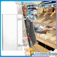 Price 80x55MM PVCTAG Holder 100*55M/ for Supermarket Minimarket Shelves, Displays, Price Labels, Han