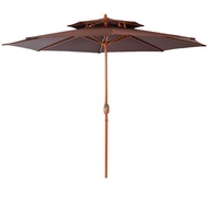 EHOME ร่มชั้นสองบังแดดสำหรับสวนกลางแจ้งขนาดเส้นผ่าศูนย์กลาง2.7เมตร