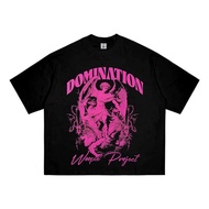 Dominate Black Boxy Tee - Heavyweight Shirt Men Women Cotton Combed 20s 200gsm Premium Quality