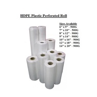 Plastic Roll/ Multipurpose Plastic Bag Perforated Roll Food Packaging 6x9/ 7x10/ 8x12/ 9x14/ 10x16/ 12x18/ 14x20 Inch