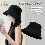 HOZADA 61CM Large Hat Fashion Sun Cap Men Women's Beach Hat Basin Hat Fisherman Hat Widened Brim Sun