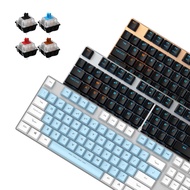 Dahlyou ek815 Mechanical Keyboard Black Green Black Tea Axis Wired 87-Key Gaming Home Girl Office Ke