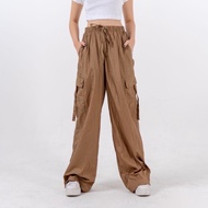 Celana Cargo Parasut Wanita Korean Look Kekinian Celana Cargo Pants MERLINZ