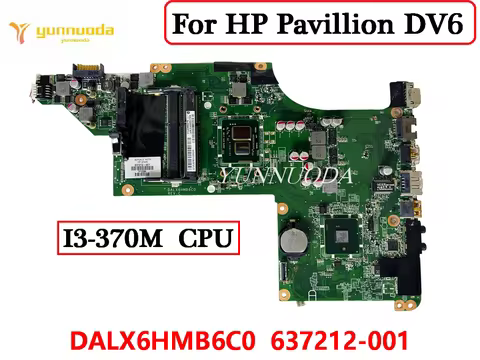 DALX6HMB6C0 637212-001 For HP Pavillion DV6 Laptop Motherboard With i3-370M CPU 100% Tested