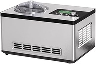 Homtone Ice Cream Maker, No pre-Freezing Automatic Ice Cream Machine 2.1 Quart with Built-in Compres