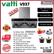 8.8 SALESVATTI V937 Auto Steam Clean & Three cavity high suction power(2500m3/h) cooker hood- V937