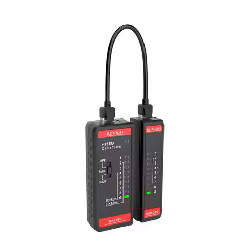 HT812A UTP Cable Tester for Home Office and Field Use Compatible with For RJ45 RJ11 RJ12 RJ14 Wiring